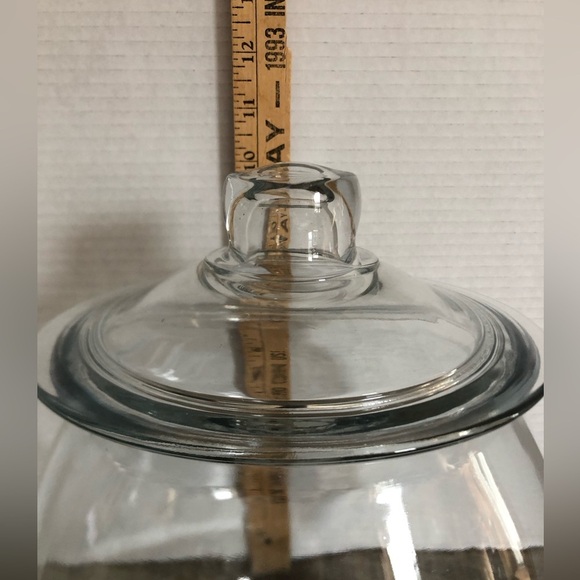 Vtg Clear Glass Cookie Jar with Lid - Picture 10 of 11